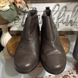 Clarks leather booties